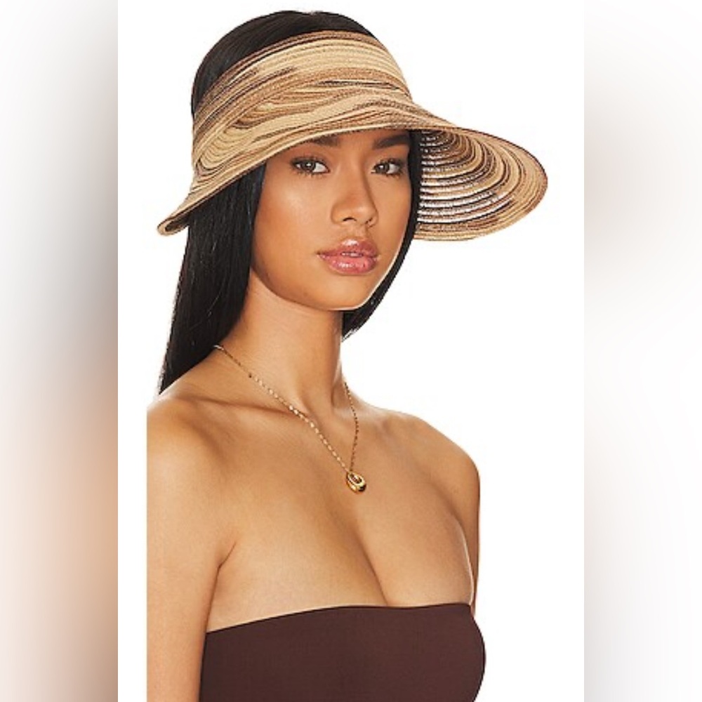 NWT Eugenia Kim Trixie Visor in Brown/Multi